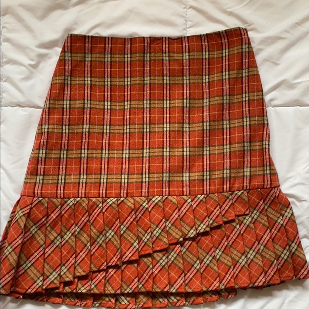 LOFT plaid skirt